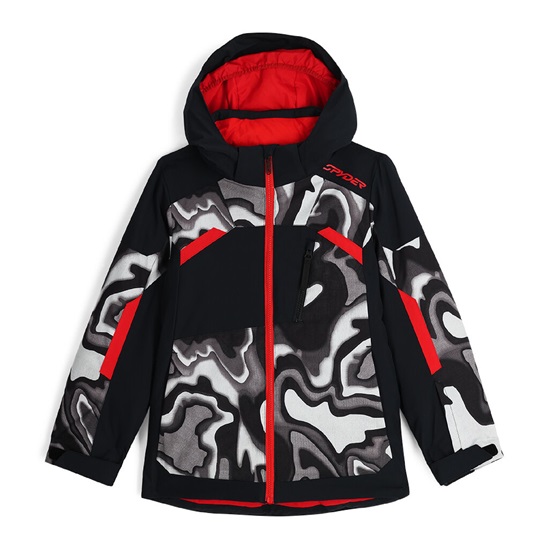 SPYDER BOYS LEADER JACKET-BLACK COMBO